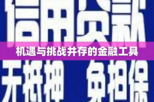 治多机遇与挑战并存的金融工具