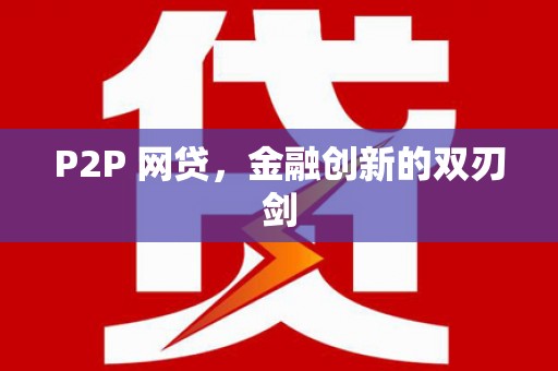 治多P2P 网贷，金融创新的双刃剑