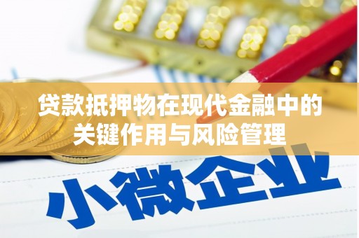 治多贷款抵押物在现代金融中的关键作用与风险管理