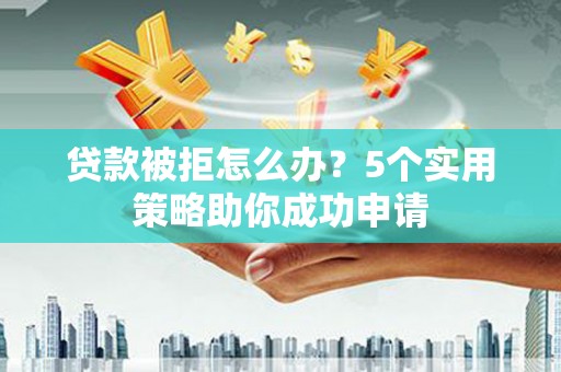 治多贷款被拒怎么办？5个实用策略助你成功申请