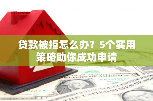 治多贷款被拒怎么办？5个实用策略助你成功申请