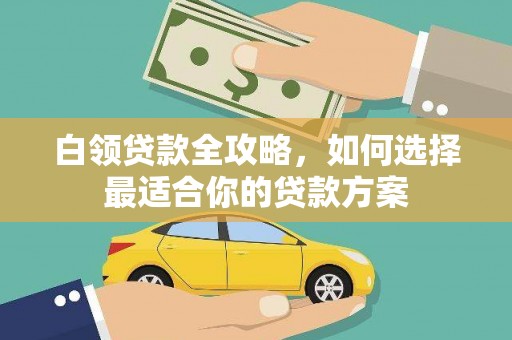 治多白领贷款全攻略，如何选择最适合你的贷款方案